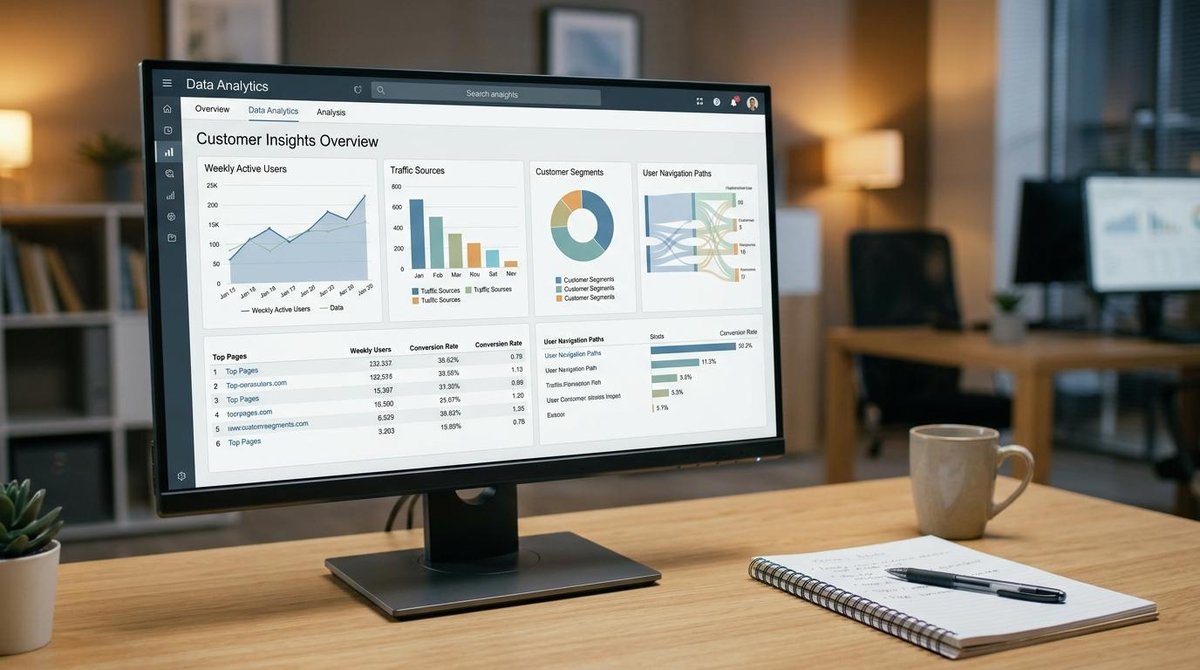 Como personalizar a experiência de compra no e-commerce e gerar mais conexão com cada cliente 3 Computador com a aba de análise de dados do produto em aberto
